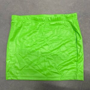Green “Leather” Pencil Skirt